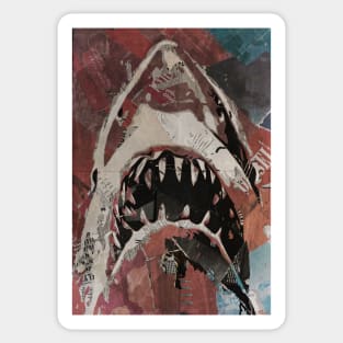 Jaws Newspaper Cutout Sticker